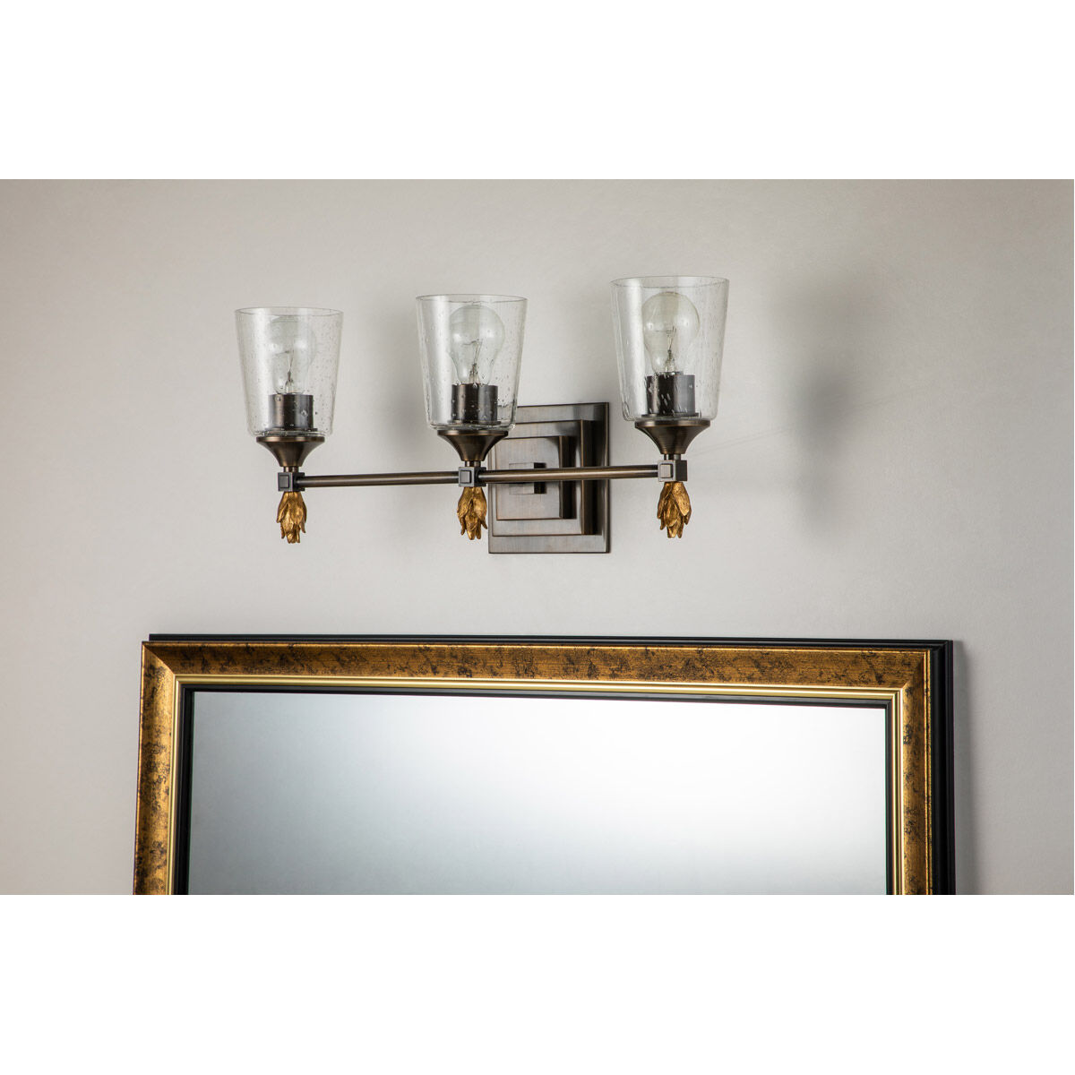 Vetiver 3 Light 23 inch DB Bath Light Wall Light in Dark Bronze